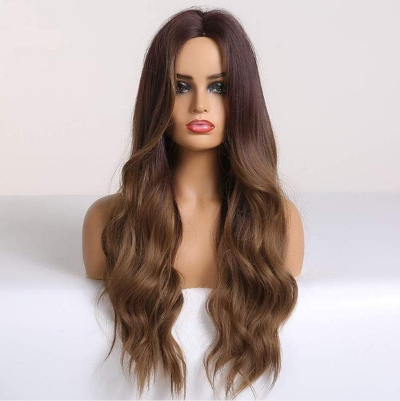Long Wavy Dark Brown Wig - Picture 2 of 3